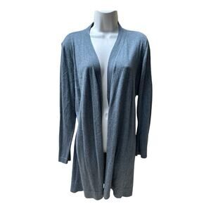 Eileen Fisher Cardigan Women's Small Silk Blend Gray Open Front System